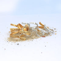 "Oh The Places You'll Go" -Dr Seuss Wrap Ring - Chocolate and Steel