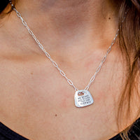 Anais Nin Rune Necklace "We do not see things the way they are. We see things the way we are" - Chocolate and Steel