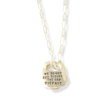 Anais Nin Rune Necklace "We do not see things the way they are. We see things the way we are" - Chocolate and Steel