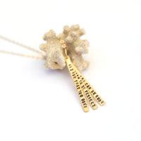 "And now that you don't have to be perfect you can be good." -John Steinbeck quote necklace. - Chocolate and Steel