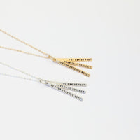 "And now that you don't have to be perfect you can be good." -John Steinbeck quote necklace. - Chocolate and Steel