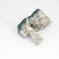 "As soon as you trust yourself you will know how to live" -Goethe quote necklace - Chocolate and Steel