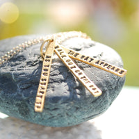 "As you start to walk out on the way, the way appears." -Rumi Quote necklace - Chocolate and Steel