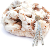 "As you start to walk out on the way, the way appears." -Rumi Quote necklace - Chocolate and Steel