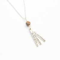 "As you start to walk out on the way, the way appears." -Rumi Quote necklace - Chocolate and Steel