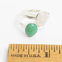 Ascendant Gemstone Stacking Ring - Chocolate and Steel