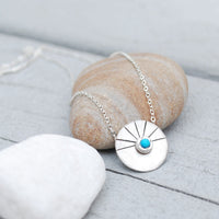 Aytan Round Necklace - Chocolate and Steel