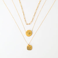 Aytan Round Necklace - Chocolate and Steel