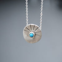 Aytan Round Necklace - Chocolate and Steel
