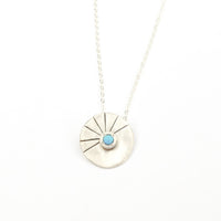 Aytan Round Necklace - Chocolate and Steel