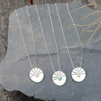 Aytan Round Necklace - Chocolate and Steel