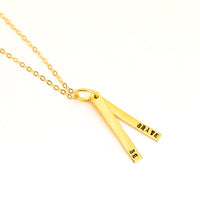 "Be Brave" Long Bar Quote - Chocolate and Steel