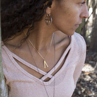 "Be Brave" Long Bar Quote - Chocolate and Steel