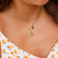 "Be Kind Whenever Possible, It's Always Possible" -Dalai Lama Quote Necklace - Chocolate and Steel