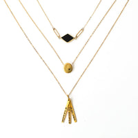 "Be the Change You Wish to See in the World" - Quote Necklace - Chocolate and Steel