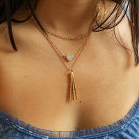 "Be the Change You Wish to See in the World" - Quote Necklace - Chocolate and Steel