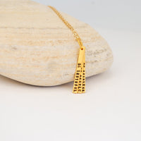 "Be Truthful, Be Gentle, Be Fearless" -Gandhi Quote Necklace - Chocolate and Steel