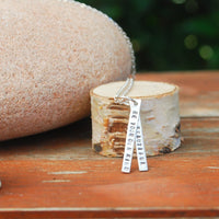 "Be Your Own Kind of Beautiful" Quote Necklace - Chocolate and Steel