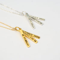 "Be yourself. Everyone else is already taken" -Oscar Wilde quote necklace - Chocolate and Steel