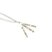 "Be yourself. Everyone else is already taken" -Oscar Wilde quote necklace - Chocolate and Steel