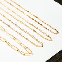 Box Layering Chain, medium weight - Chocolate and Steel