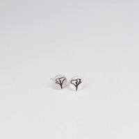 Cali Poppy Studs - Chocolate and Steel
