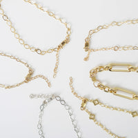 Clover Chain Bracelet - Chocolate and Steel