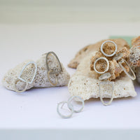 Couric Circle Studs - Chocolate and Steel