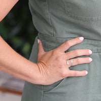 Custom Quote Wrap Ring- Personalized - Chocolate and Steel