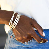 Customized bangle bracelet - personalized - Chocolate and Steel