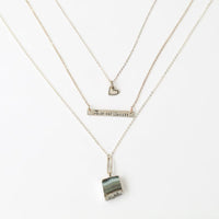 Cut out Heart Necklace - Chocolate and Steel