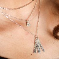 Cut out Heart Necklace - Chocolate and Steel