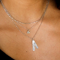 Cut out Heart Necklace - Chocolate and Steel