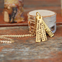 "Do not go where the path may lead, go instead where there is no path and leave a trail” -Ralph Waldo Emerson Quote Necklace - Chocolate and Steel