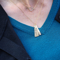 "Do not go where the path may lead, go instead where there is no path and leave a trail” -Ralph Waldo Emerson Quote Necklace - Chocolate and Steel