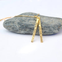 "Dream Without Fear Love Without Limits" Quote Necklace - Chocolate and Steel