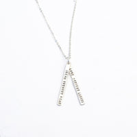 "Dream Without Fear Love Without Limits" Quote Necklace - Chocolate and Steel