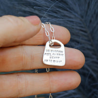 Eleanor Roosevelt Rune Necklace "Do what you feel in your heart to be right, for you'll be criticized anyway." - Chocolate and Steel