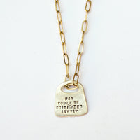 Eleanor Roosevelt Rune Necklace "Do what you feel in your heart to be right, for you'll be criticized anyway." - Chocolate and Steel