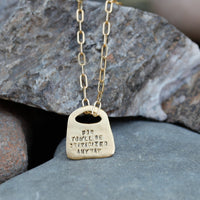 Eleanor Roosevelt Rune Necklace "Do what you feel in your heart to be right, for you'll be criticized anyway." - Chocolate and Steel