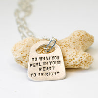 Eleanor Roosevelt Rune Necklace "Do what you feel in your heart to be right, for you'll be criticized anyway." - Chocolate and Steel