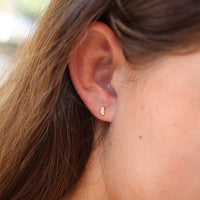 Embrace Your Journey - Half Moon Studs - Chocolate and Steel