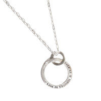 Emily Dickinson "Forever" Message Circle Necklace - Chocolate and Steel