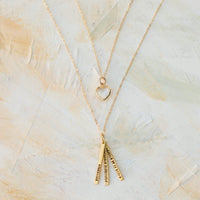 Esme Gemstone Heart Shaped Necklaces - Chocolate and Steel