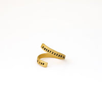 "Everything carries me to you" -Pablo Neruda Wrap Ring - Chocolate and Steel