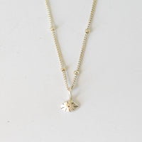 Evil Eye Tiny Necklace - Chocolate and Steel