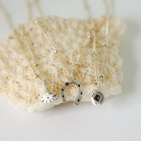 Evil Eye Tiny Necklace - Chocolate and Steel