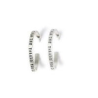 Faye Quote Hoops - RBG, Nevertheless she persisted and more - Chocolate and Steel