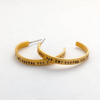 Faye Quote Hoops - RBG, Nevertheless she persisted and more - Chocolate and Steel