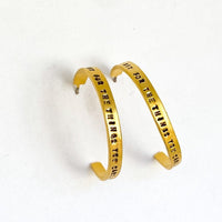 Faye Quote Hoops - RBG, Nevertheless she persisted and more - Chocolate and Steel